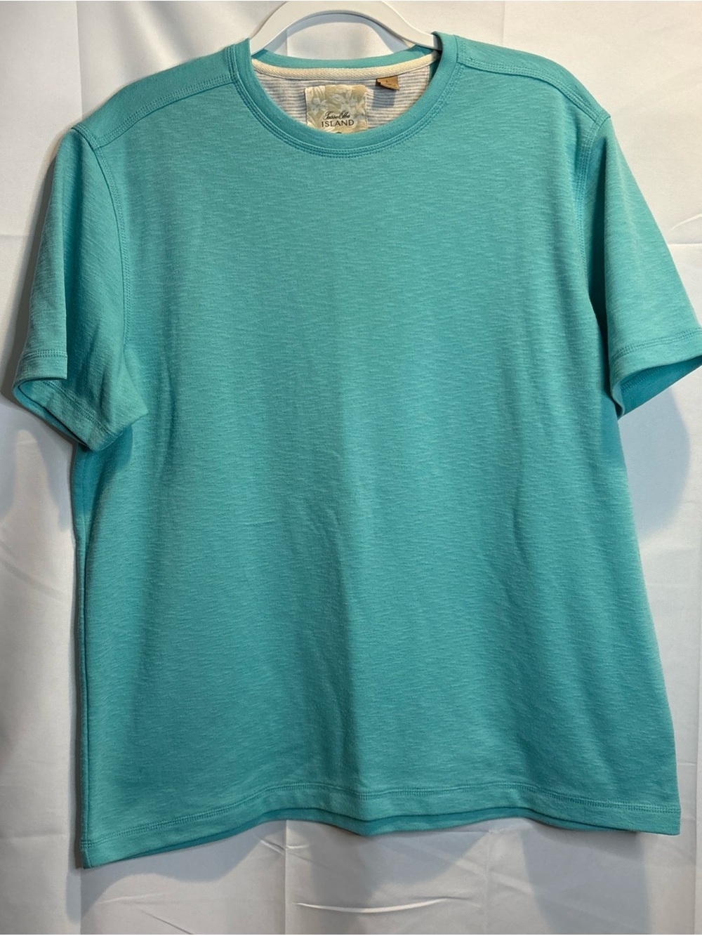 Tasso Elba Short-Sleeve Crew Neck T-Shirt - Aqua Teal